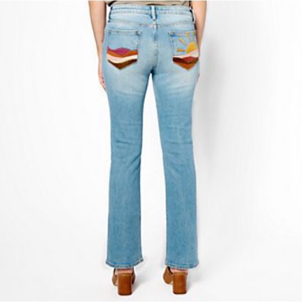 DRIFTWOOD Bootcut Flair Jeans with Embroidery